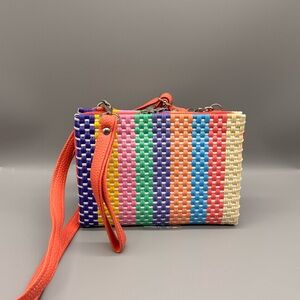Multicolor Woven Women's Crossbody/Wristlet Bag